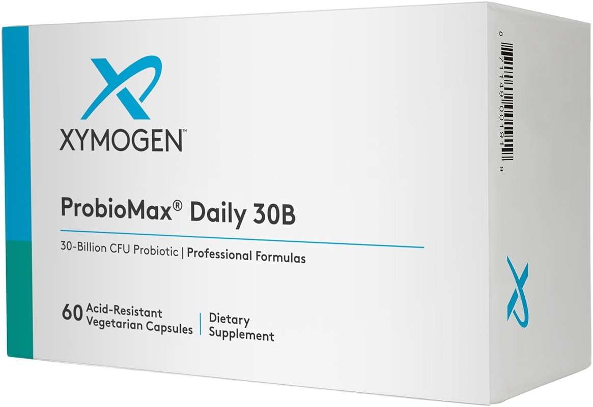 XYMOGEN ProbioMax Daily 30B - Probiotics for Digestive Health Support - Lactobacillus Acidophilus & Bifidobacterium Lactis HN019 - Vegetarian, Gluten-Free & Non-GMO - 60 Capsules - Image 1