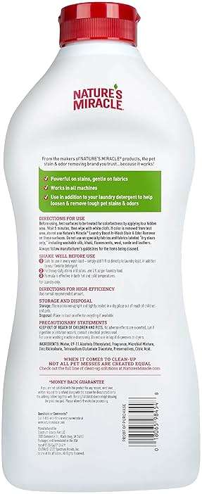 Nature’s Miracle Laundry Boost In-Wash Stain and Odor Remover, Laundry Stain and Odor Removing Additive For All Machines, Spray, 32 oz - Image 2
