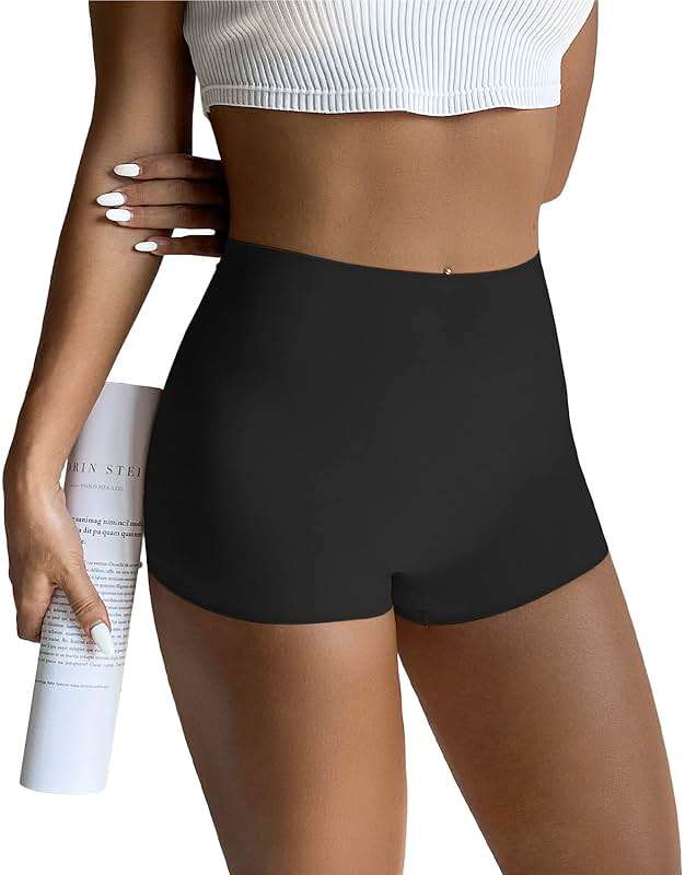 FallSweet No Show Boy Shorts Underwear for Women Seamless Panties Boxer Briefs Pack - Image 2