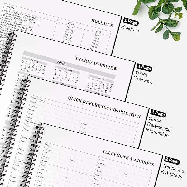 Planner Undated, Asten Daily Planner Agenda with To Do List, Hourly Schedules for Women and Men, Spiral Appointment Book with Elastic Closure, Inner Pocket 8.5" x 11" (Black) - Image 4