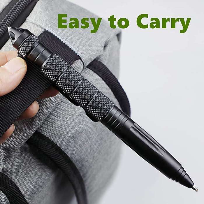 2 Pack Military Tactical Pens with 8 Black Refills, Emergency Self Defense & Glass Breaker Pen, Multi-Functional Survival Tac Pens Gifts for Men Dad Husband Him - Image 7