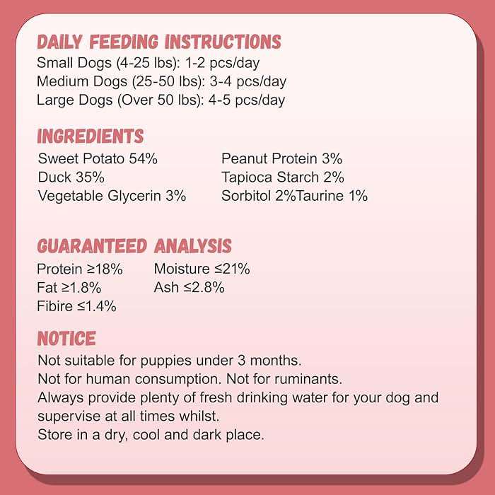 Pawmate Duck Double Purple Sweet Potato Wraps Dog Treats, Healthy Low Fat Dog Jerky High Protein for Training Treats Snacks, Chewy for Small Medium Large Dogs 12-15 Counts - Image 4
