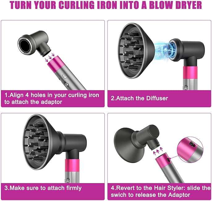 Diffuser & Adaptor Attachment Set for Dyson Airwrap, for Airwrap Styler Into A Hair Dryer Combination - Image 8