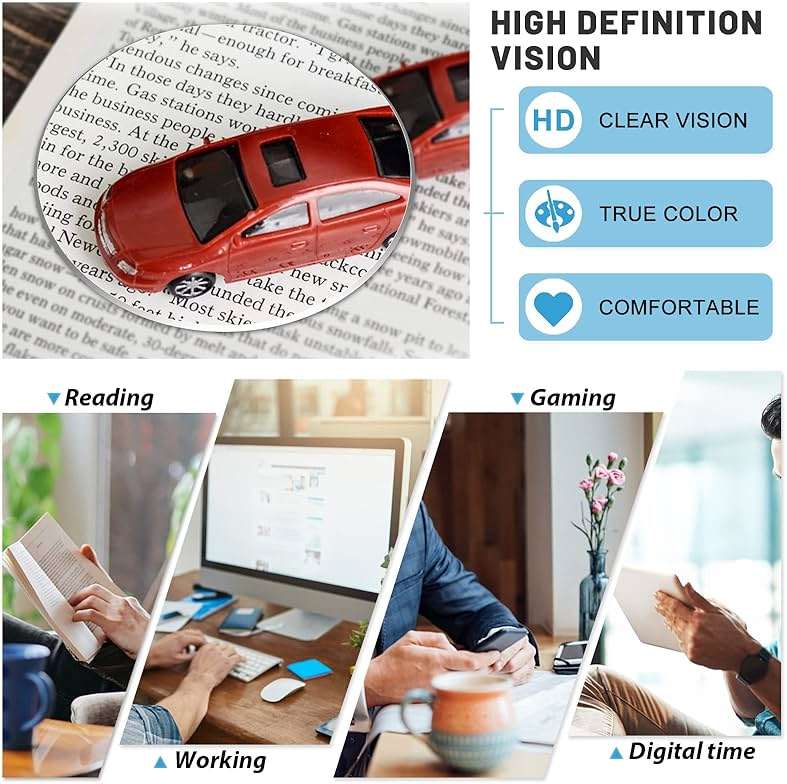 MARE AZZURO Oversized Reading Glasses Men Large Square Readers 1.0 1.25 1.5 1.75 2.0 2.25 2.5 2.75 3.0 3.5 4.0 5.0 6.0 - Image 3