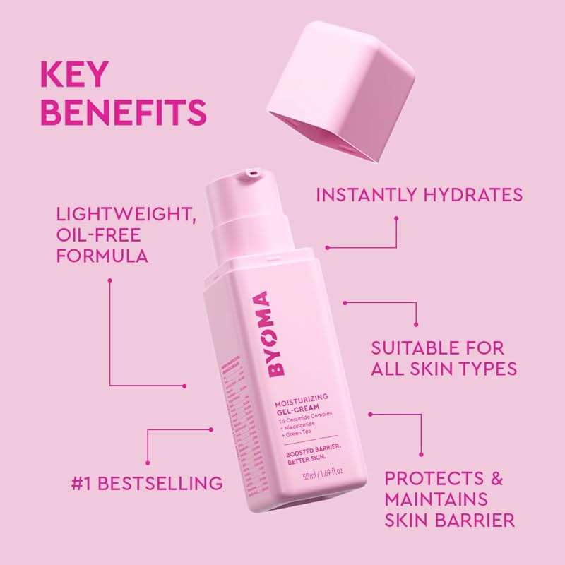BYOMA Moisturizing Gel Cream - Barrier Repair Cream/Gel Face Lotion with Niacinamide and Green Tea - Ceramide Face Moisturizer for Dry Skin - Alcohol Free, Oil Free Face Moisturizer - 1.69 fl. oz - Image 3