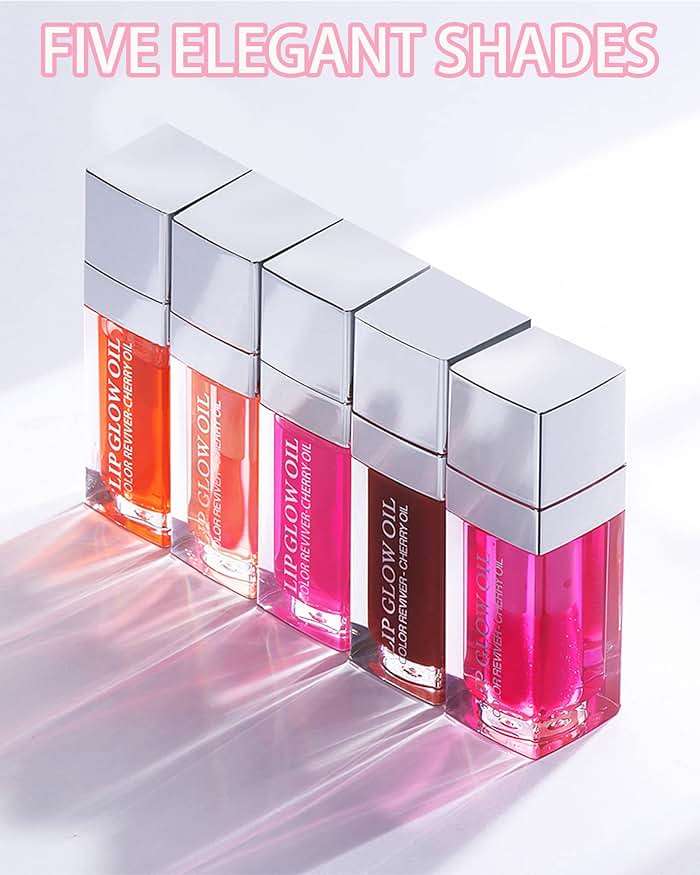 Plumping Lip Glow Oil,Hydrating Tinted Lip Oil Gloss,Glow Reviver Lip Oil,Long Lasting Moisturizing Clear Lip Plumper Oil Tint for Lip Care Dry Lip,Christmas Makeup Gift for Women (#012 Rosewood) - Image 7