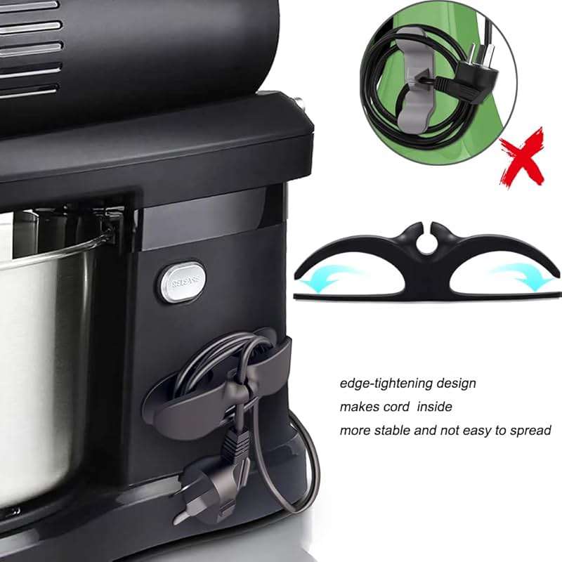 SisBroo Cord Organizer for Appliances, 4PCS Kitchen Appliance Cord Winder Cord Organizers, Cord Holder Cord Wrapper for Appliances Stick on Pressure Cooker, Mixer, Blender, Coffee Maker, Air Fryer - Image 6