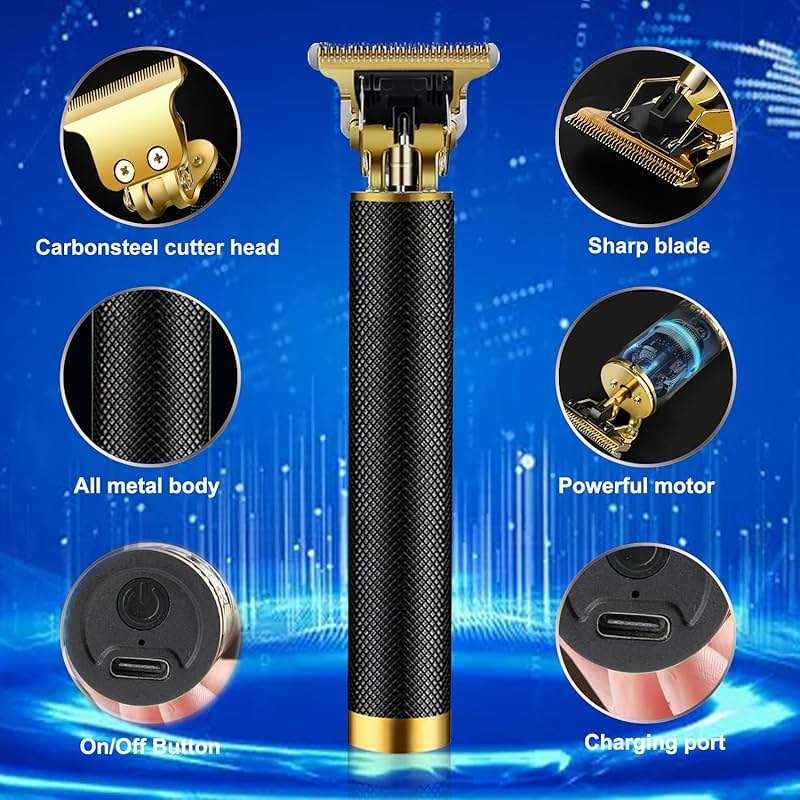 RQTYBUI Hair Clippers for Men - Cordless Electric Hair Trimmer Beard Trimmer Shaver, Zero Gapped Edgers with Guide Combs, Black - Image 3