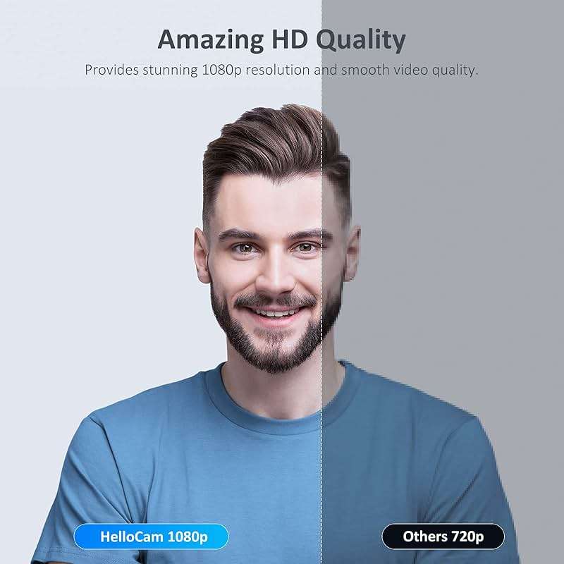NexiGo HelloCam, 1080P Webcam with Windows Hello, True Privacy, Automatic Electronic Shutter, Computer Camera, Microphone, Facial Enhancement, HD USB Web Cam - Image 5