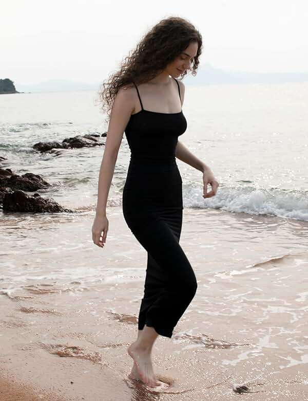 PUMIEY Women's Soft Lounge Long Slip Dress Sexy Sleeveless Backless Bodycon Maxi Dresses for Women - Image 5
