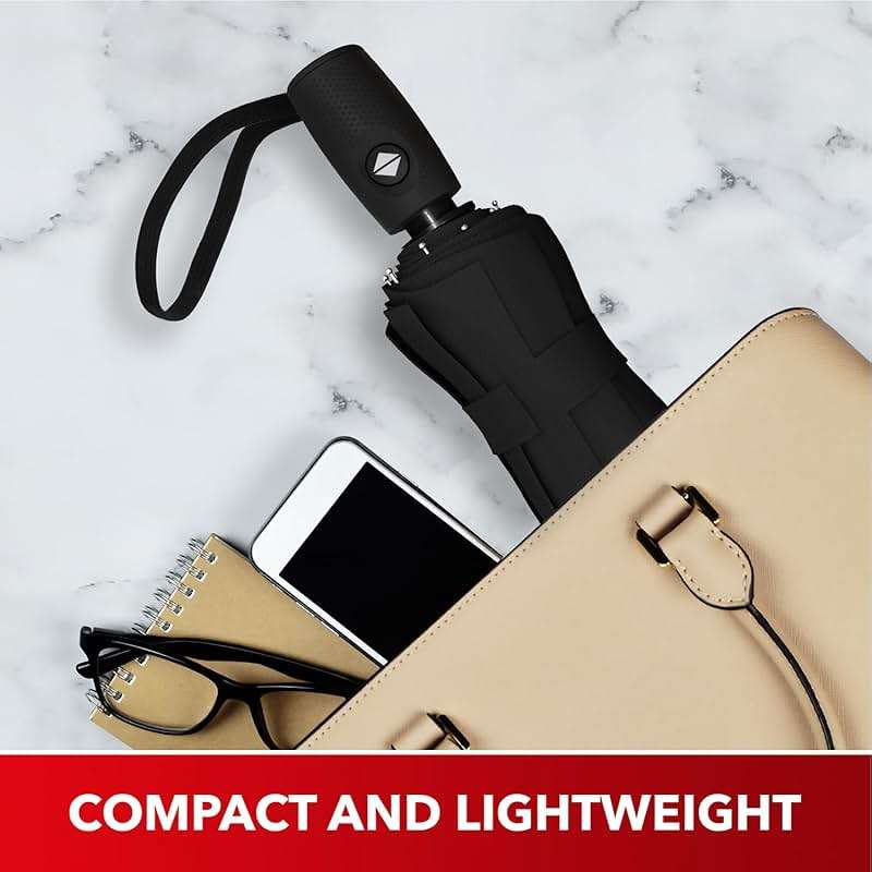 Repel Windproof Travel Umbrella - Compact & Withstands Winds up to 100MPH , Strongest Premium Auto Folding Umbrella for Rain and Sun - Durable, Light & Portable for Women & Men , Fits Backpack & Cars - Image 8