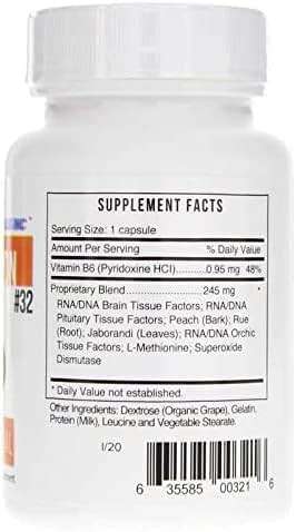 Systemic Formulas #32 Bio Function Gb Pituitary/Pineal 60 Capsules. Supports Mental Clarity and Focus and Normal circadian Rhythms. - Image 2