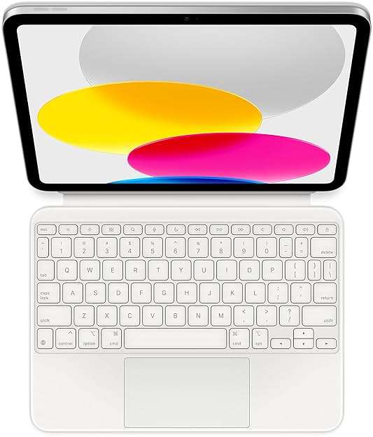 Apple Magic Keyboard Folio: iPad Keyboard and case for iPad (A16 and 10th Generation), Detachable Two-Piece Design that attaches magnetically, Built-in trackpad, US English – White - Image 1