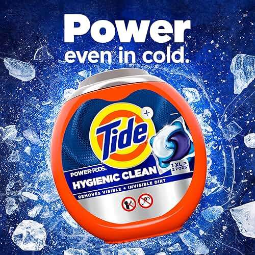 Tide Hygienic Clean Power PODS Laundry Detergent Pacs, Original Scent, 45 Count, Removes Visible and Invisible Dirt - Image 6