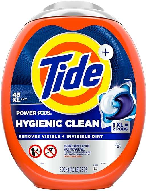 Tide Hygienic Clean Power PODS Laundry Detergent Pacs, Original Scent, 45 Count, Removes Visible and Invisible Dirt - Image 10