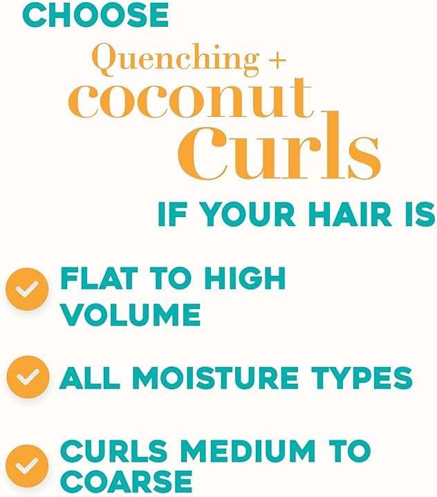 OGX Quenching + Coconut Curls, Moisturizing Shampoo for Curly Hair, Detangling, Curl Enhancing, 25.4 fl oz - Image 2