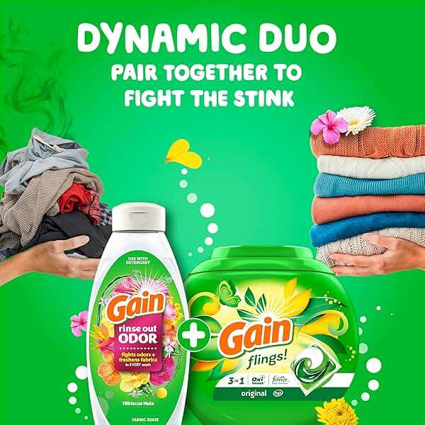 Gain Flings Liquid Washing Detergent Pacs, Now with Odor Defense + Color Guard, Original Scent, 4-In-1 Liquid Laundry Detergent Pods, Clean & Fresh, 76 Count (Packaging May Vary) - Image 11
