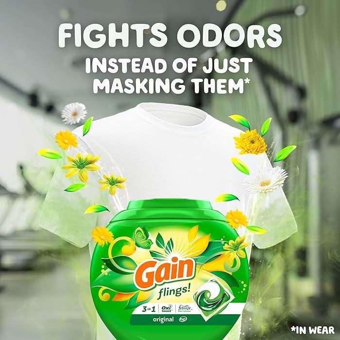 Gain Flings Liquid Washing Detergent Pacs, Now with Odor Defense + Color Guard, Original Scent, 4-In-1 Liquid Laundry Detergent Pods, Clean & Fresh, 76 Count (Packaging May Vary) - Image 4