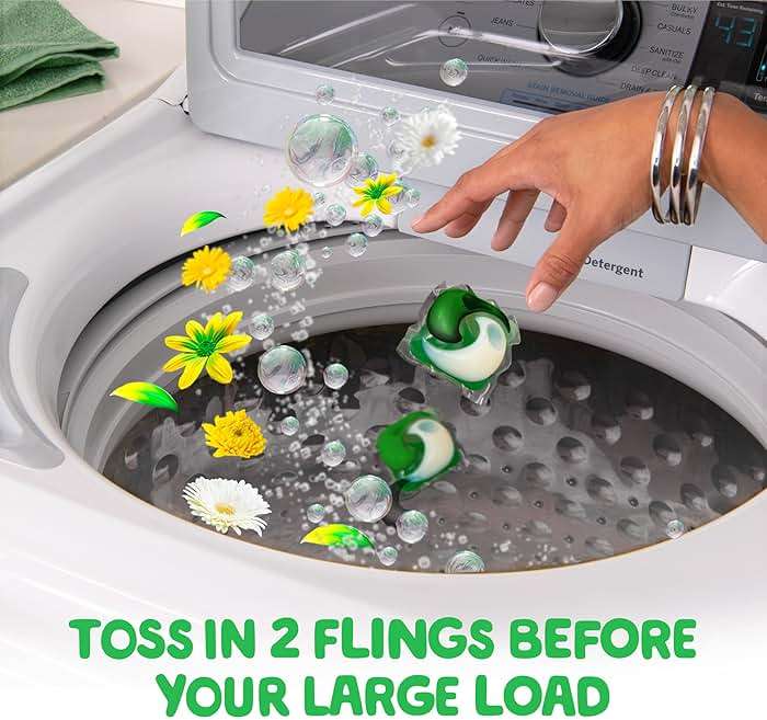 Gain Flings Liquid Washing Detergent Pacs, Now with Odor Defense + Color Guard, Original Scent, 4-In-1 Liquid Laundry Detergent Pods, Clean & Fresh, 76 Count (Packaging May Vary) - Image 8