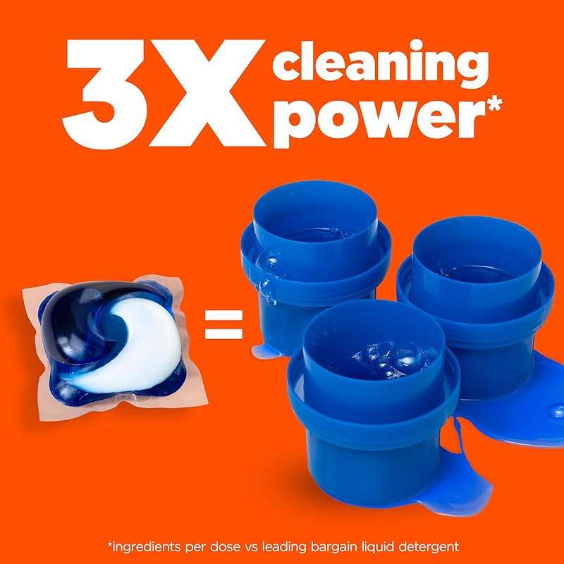 Tide PODS laundry detergent pacs, 3-in-1 Stain Remover, Odor Fighter, Color Protector, 76 Count, HE compatible, Original Scent - Image 4