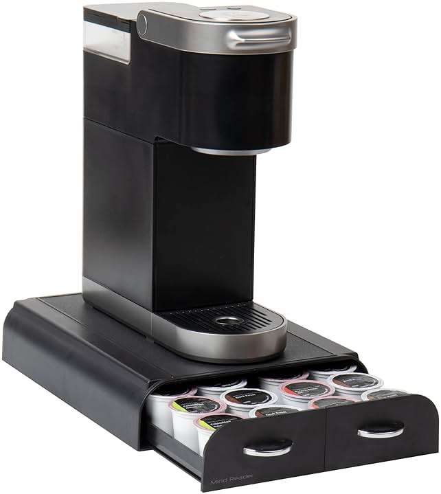Mind Reader Single Serve Pod Organizer, 2 Drawers, 24 Pod Capacity, Black - Image 1