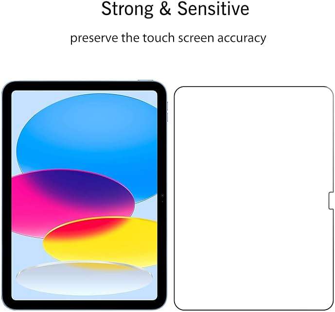 Ailun Screen Protector for iPad 11th A16 2025 [11 Inch] / 10th Generation 2022 [10.9 Inch], Tempered Glass [Face ID & Apple Pencil Compatible] Ultra Sensitive Case Friendly [2 Pack] - Image 5
