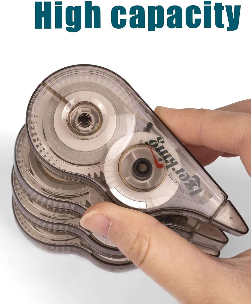 Lzerking Correction Tape, White, 6-Count, Make Instant Corrections With No Drying Time - Image 3