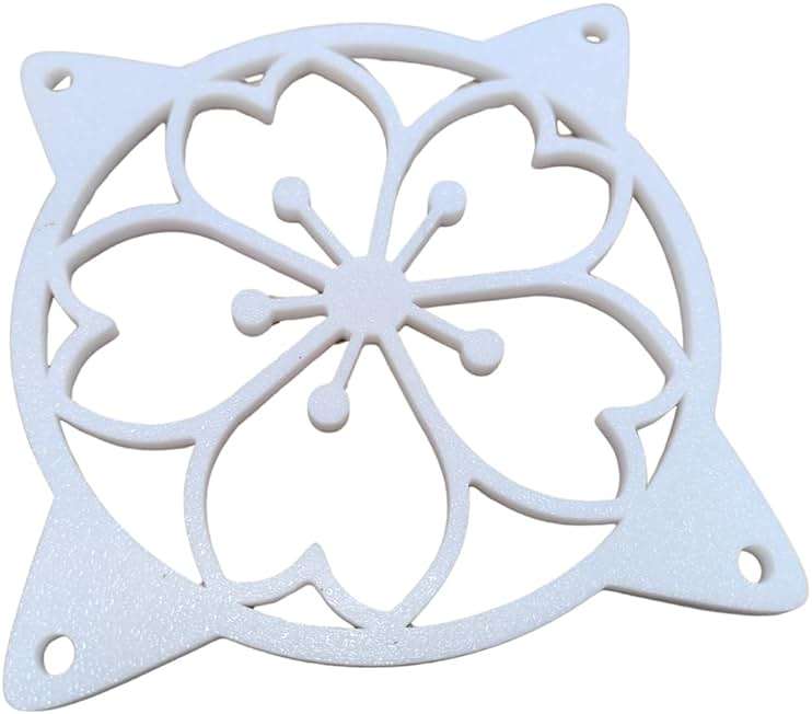 SplashNColor 120mm Sakura Fan Grill Decorative Cover, Super Cute Functional Cherry Blossom Cooling PC Fan Cover Protector for Computer Rig, Sakura PC Accessories Gaming CPU, Easy Installation - Image 1