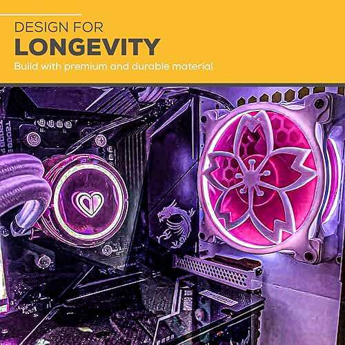 SplashNColor 120mm Sakura Fan Grill Decorative Cover, Super Cute Functional Cherry Blossom Cooling PC Fan Cover Protector for Computer Rig, Sakura PC Accessories Gaming CPU, Easy Installation - Image 4