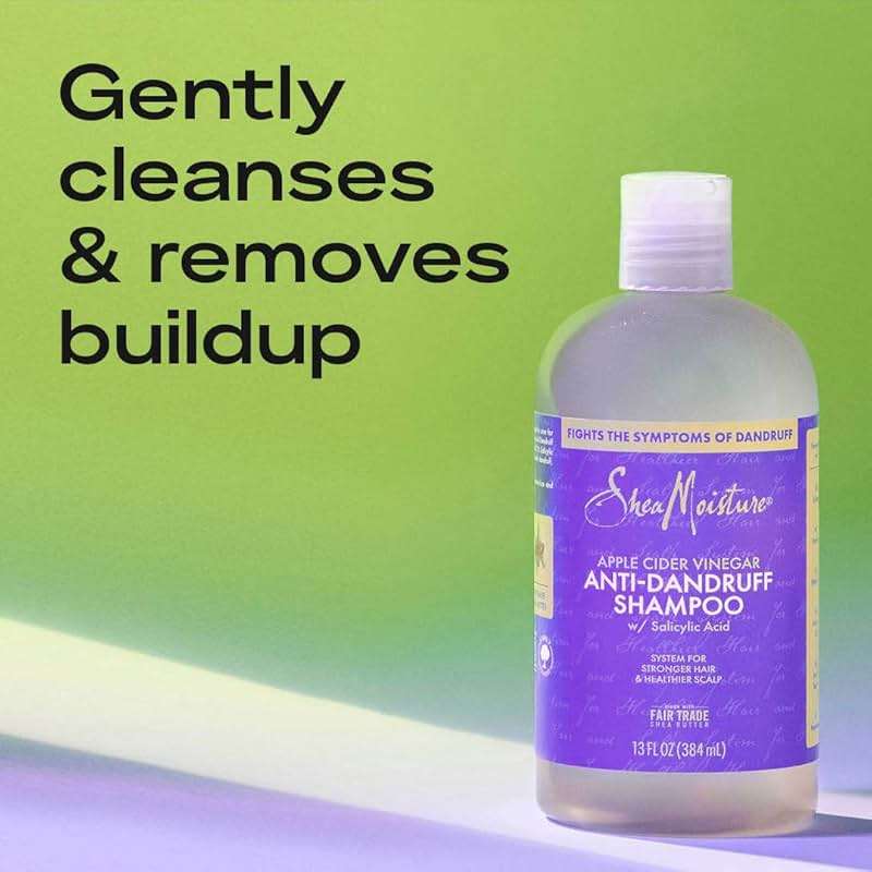 SheaMoisture Anti-Dandruff Shampoo Apple Cider Vinegar & Salicylic Acid For Removing Buildup System For A Healthier Scalp 13 Oz - Image 3