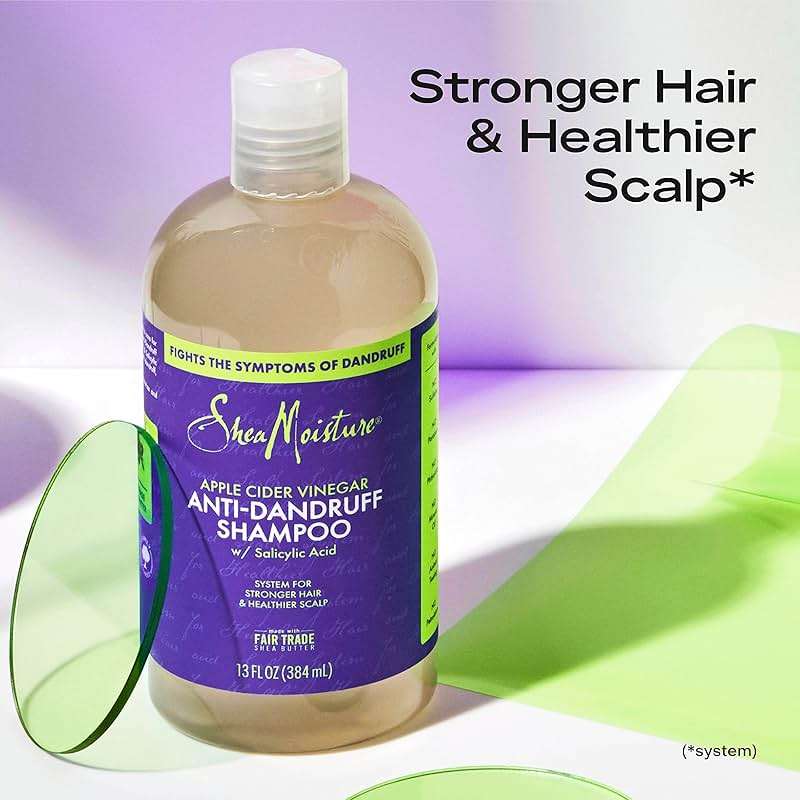 SheaMoisture Anti-Dandruff Shampoo Apple Cider Vinegar & Salicylic Acid For Removing Buildup System For A Healthier Scalp 13 Oz - Image 9