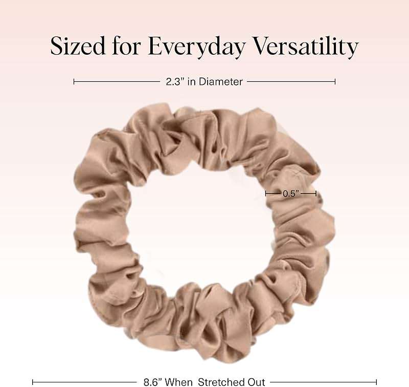 Kitsch Ultra-Petite Satin Scrunchies for Women - No Crease, Frizz-Free Sleep | Softer Than Silk Scrunchies Gentle On Hair Scrunchies for All Hair Types | Stylish Hair Accessories - Eucalyptus, 6pcs - Image 2