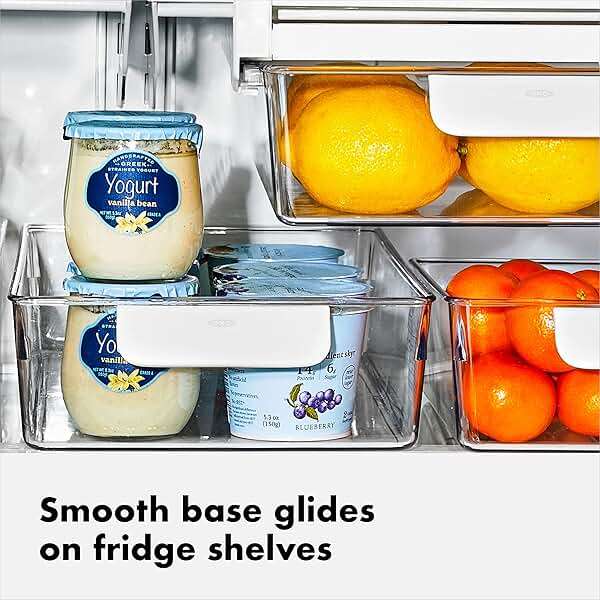 OXO Good Grips Fridge Organization Bin 5 in x 10 in - for Berry Bins, Yogurt Cups and More - Image 2