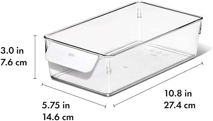 OXO Good Grips Fridge Organization Bin 5 in x 10 in - for Berry Bins, Yogurt Cups and More - Image 3
