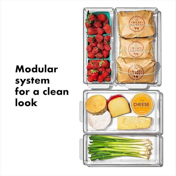 OXO Good Grips 4-Piece Fridge Storage Bin Starter Set - Image 3