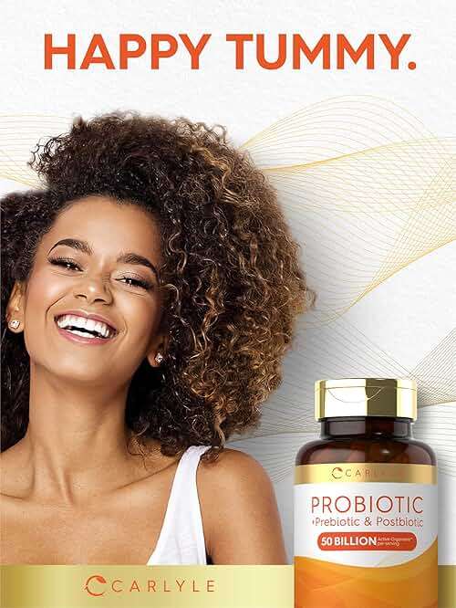 Carlyle Probiotic for Women and Men | 50 Billion CFU | 60 Capsules | Plus Prebiotic and Postbiotic | Complex Supplement | Vegetarian, Non-GMO, and Gluten Free - Image 6