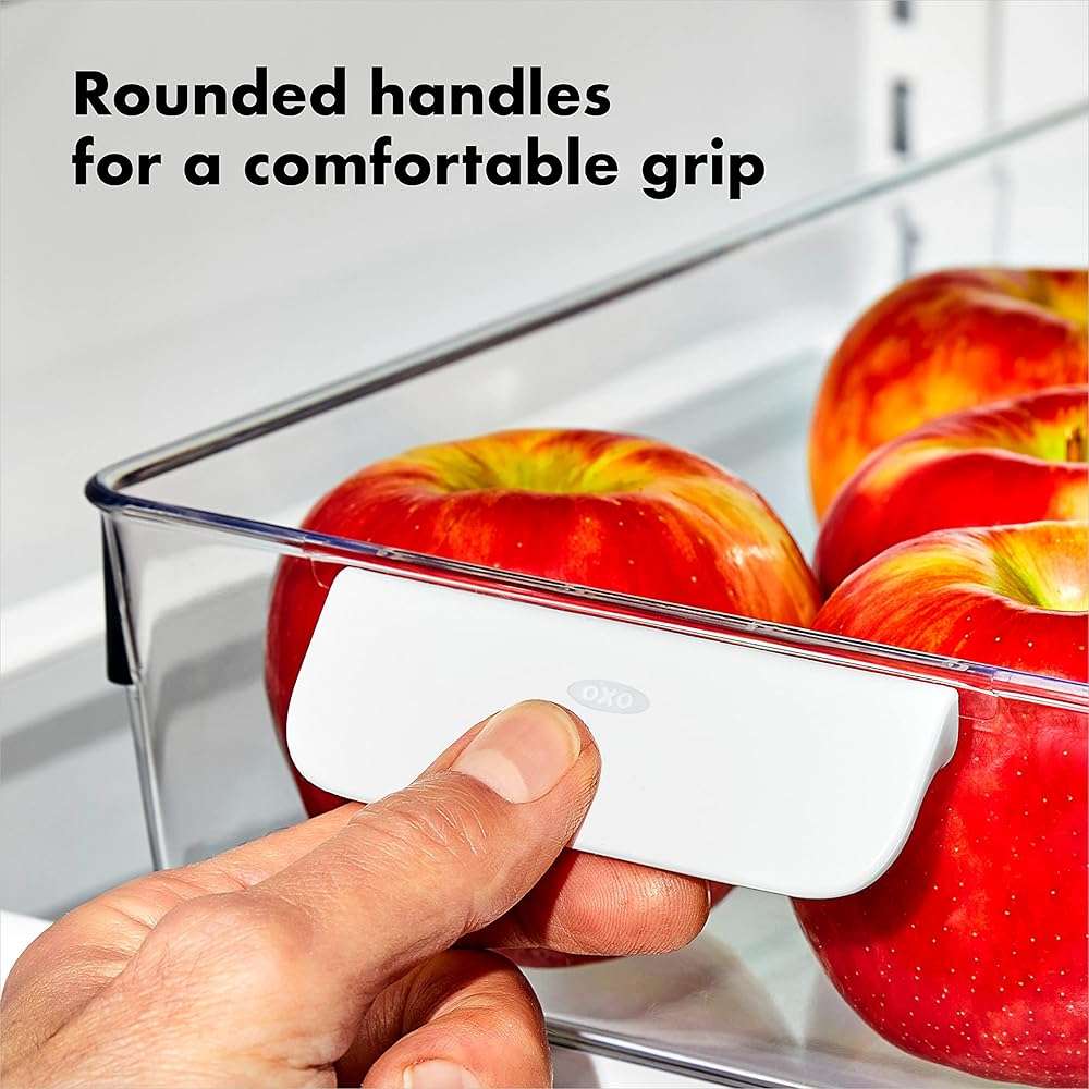 OXO Good Grips Fridge Organization Bin 8 in x 14 in - for Cheese, Meat, Fish and More - Image 5