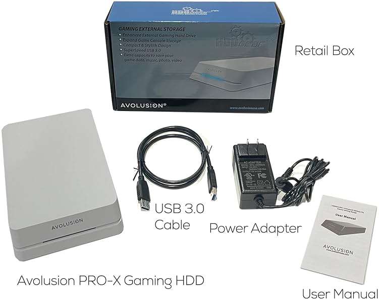 Avolusion HDDGear Pro 8TB 7200RPM USB 3.0 External Gaming Hard Drive (for PS5) White (Renewed) - Image 6
