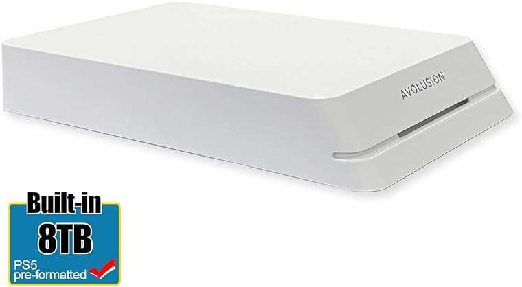 Avolusion HDDGear Pro 8TB 7200RPM USB 3.0 External Gaming Hard Drive (for PS5) White (Renewed) - Image 7