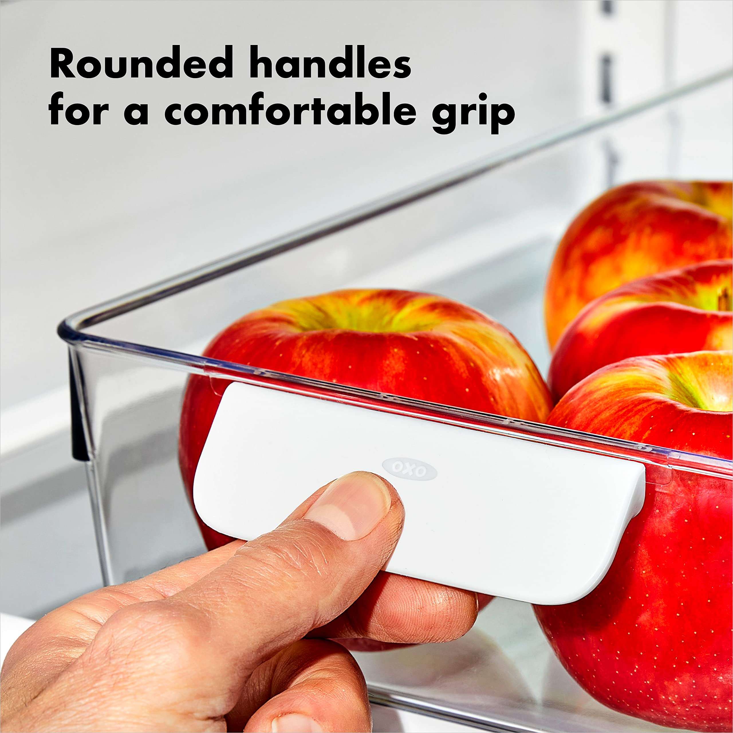 OXO Good Grips Adjustable Fridge Storage Bin - for Condiments, Juice Pouches, Snack Cups and More - Image 4