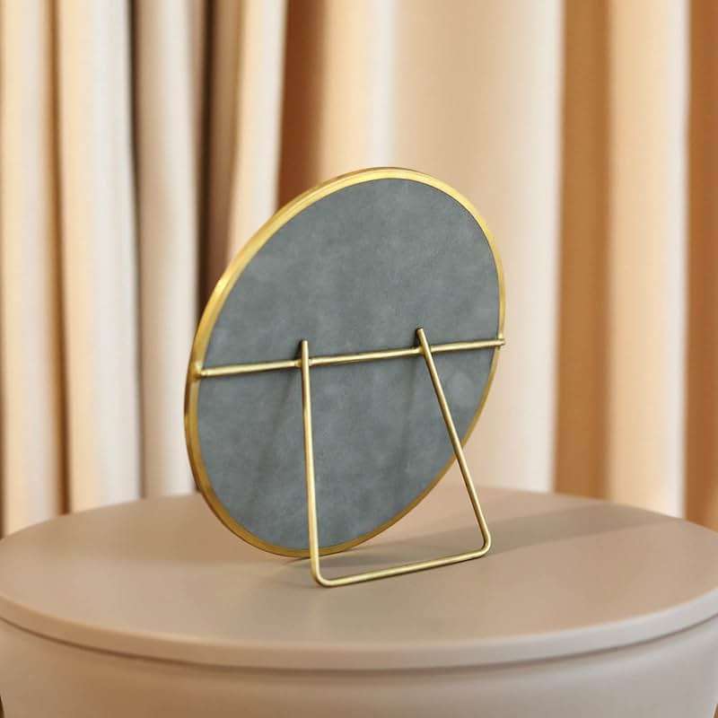 LONGSHENG - SINCE 2001 - Gold Vanity Makeup Mirror Table Desk Countertop Mirror Bathroom Shaving Make Up Mirror Home Decor-Round - Image 6