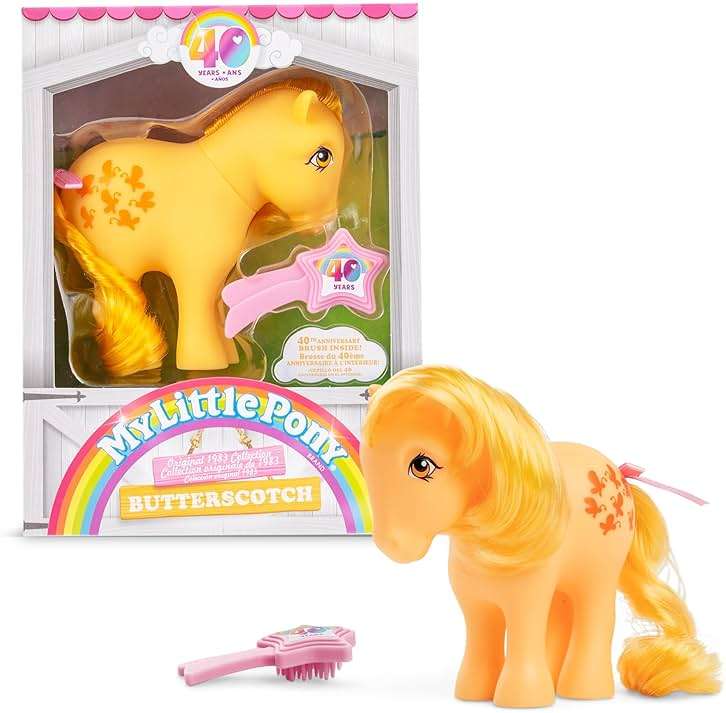 My Little Pony, 40th Anniversary 4-Inch Blue Belle, Original 1983 Collection, Long, Brushable Mane and Tail, Action Figure, Great for Kids, Toddlers, Girls, Ages 4+ - Image 1