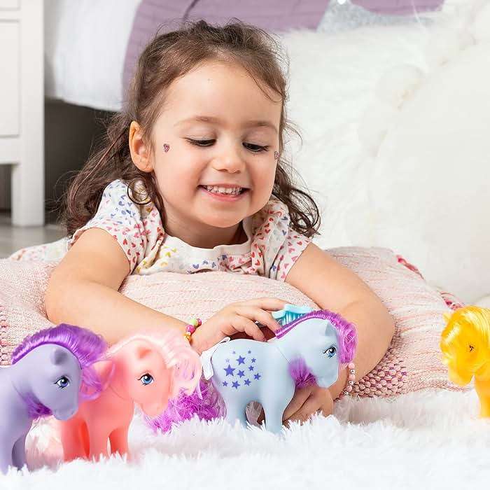 My Little Pony, 40th Anniversary 4-Inch Blue Belle, Original 1983 Collection, Long, Brushable Mane and Tail, Action Figure, Great for Kids, Toddlers, Girls, Ages 4+ - Image 7