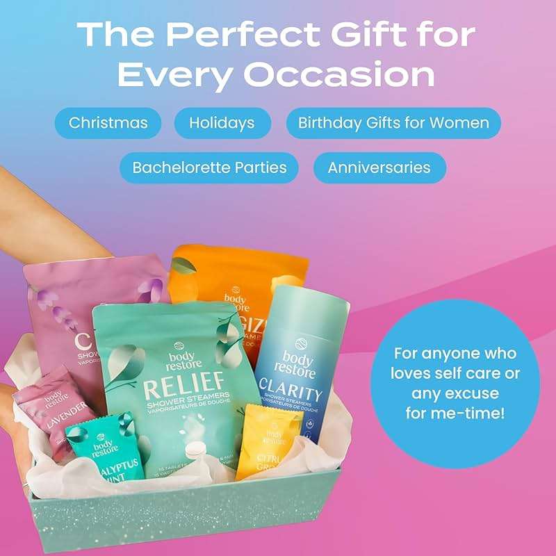 Body Restore Shower Steamers Aromatherapy 6 Pack – Fathers Day Gift for Dad, Birthday Gifts for Women & Men, Spa Stress Relief & Relaxation Self Care Gifts – Premium Bloom Essential Oil Tablets - Image 6