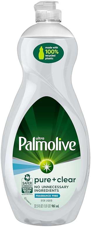 Palmolive Ultra Dishwashing Liquid Dish Soap, Pure + Clear Fragrance Free - 32.5 Fluid Ounce (Packaging may vary) - Image 8