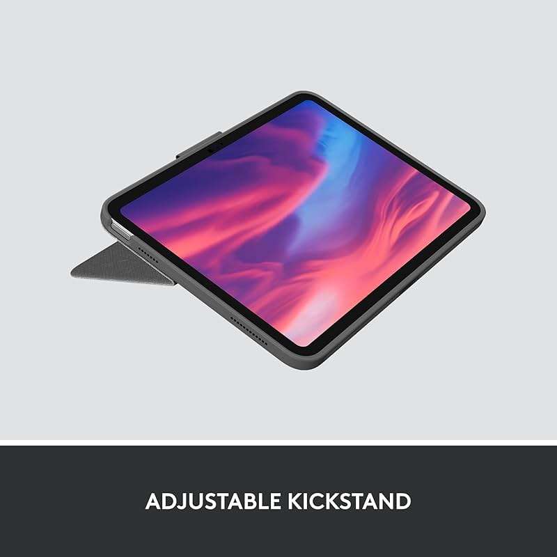 Logitech Combo Touch, Detachable iPad Keyboard Case (10th gen and A16) with Large Precision Trackpad, Full-Size Backlit Keyboard, and Smart Connector Technology - Oxford Gray - Image 6