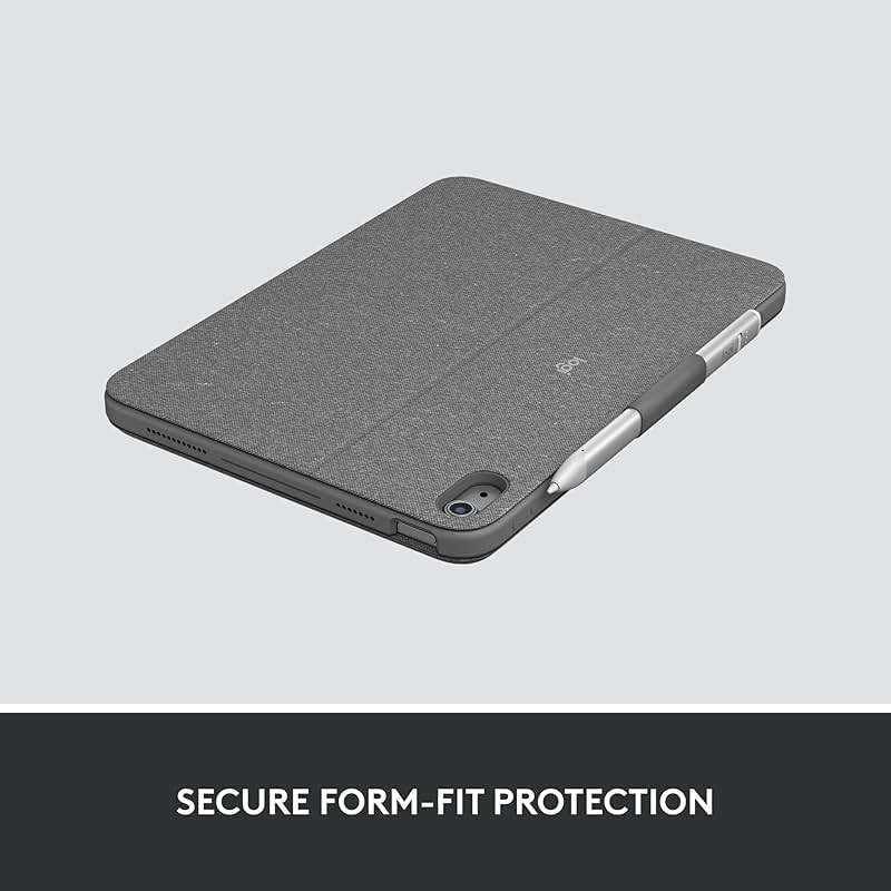 Logitech Combo Touch, Detachable iPad Keyboard Case (10th gen and A16) with Large Precision Trackpad, Full-Size Backlit Keyboard, and Smart Connector Technology - Oxford Gray - Image 7