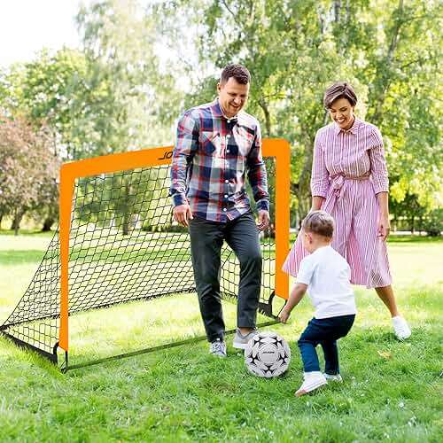 Pro-Grade Kids Backyard Soccer Goal, Tear-Resistant 5-Layer Polyester Soccer Net & 10mm Poles for Maximum Durability, 4x3ft/6x4ft/7x5ft, Pop Up Portable Soccer Training Equipment Set with Size 4 Ball - Image 6