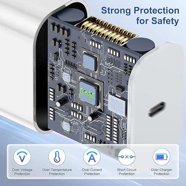 iPhone Charger Fast Charging Block,[MFi Certified] Wall Charger Plug and 6ft USB C to Lightning Cable Cord, Type C Power Adapter Cube Brick Box for iPhone 14 Pro Max/14/13 Pro/12 Mini/12/11/iPad - Image 3