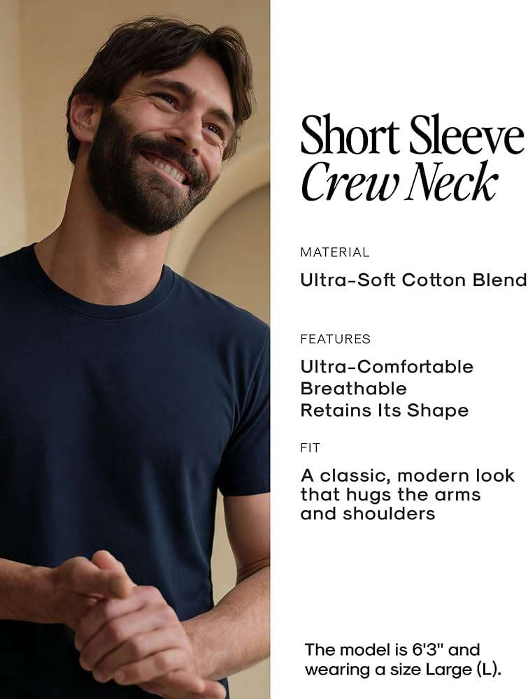 True Classic Mens T-Shirts – Short Sleeve Crew Neck T Shirts for Man, Cotton Blend Plain Novelty Men's T-Shirts - Image 8